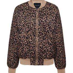 Sanctuary leopard satin bomber jacket. Size Small